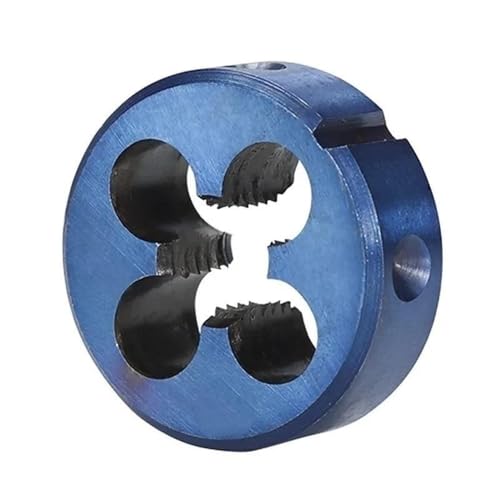 1 Stück Linksgewindeschneideisen M3 bis M18 – mesoporös blau beschichtetes Metallbearbeitungswerkzeug for Präzisionsgewinde(M6x1) von GSUNLEO
