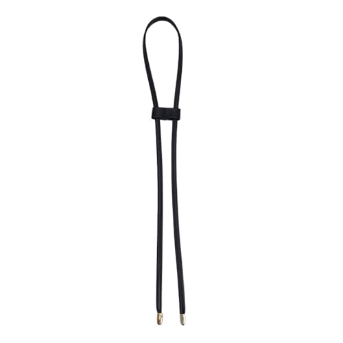 Ersatzschnüre Kordel Taschengurt Kordelzug Schnalle Taschenseil PU-Leder DIY Ersatz Umhängetaschengurt for Rucksack Beam Pocket Bag Zubehör (Color : Black) von GSXLZ