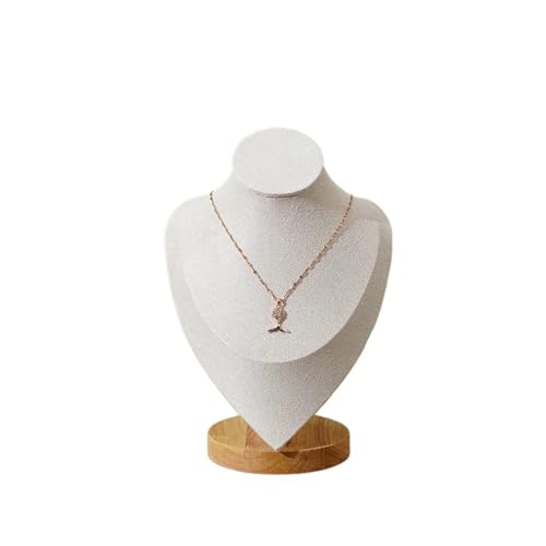 GSXLZ Schmuckständer 1PC Halskette Display Rahmen Portrait Modell Hals Anhänger Schmuck Rahmen, Hals Modell Display Rahmen Schmuck Halskette(Beige,S) von GSXLZ