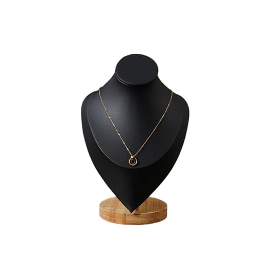 GSXLZ Schmuckständer 1PC Halskette Display Rahmen Portrait Modell Hals Anhänger Schmuck Rahmen, Hals Modell Display Rahmen Schmuck Halskette(Black,S) von GSXLZ