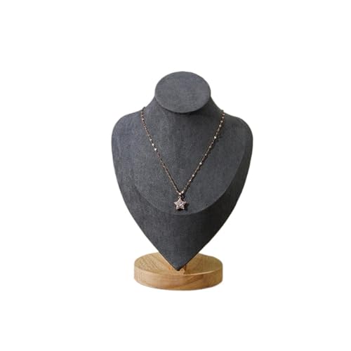 GSXLZ Schmuckständer 1PC Halskette Display Rahmen Portrait Modell Hals Anhänger Schmuck Rahmen, Hals Modell Display Rahmen Schmuck Halskette(GRAY,S) von GSXLZ