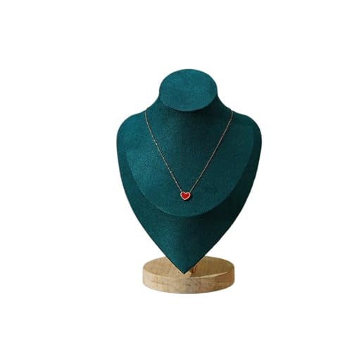 GSXLZ Schmuckständer 1PC Halskette Display Rahmen Portrait Modell Hals Anhänger Schmuck Rahmen, Hals Modell Display Rahmen Schmuck Halskette(Green,L) von GSXLZ