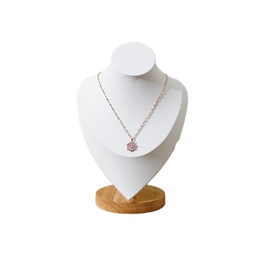 GSXLZ Schmuckständer 1PC Halskette Display Rahmen Portrait Modell Hals Anhänger Schmuck Rahmen, Hals Modell Display Rahmen Schmuck Halskette(WHITE,M) von GSXLZ