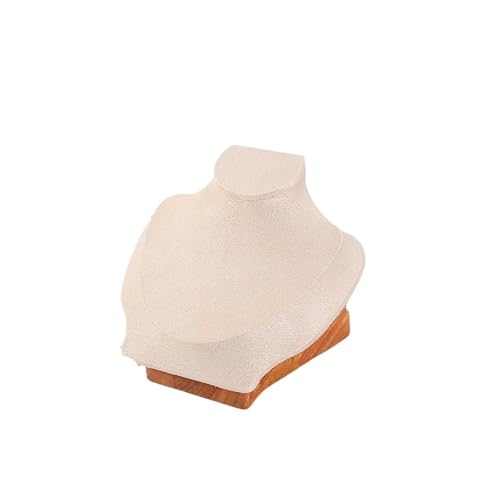 GSXLZ Schmuckständer 1PC Halskette Display Rahmen Portrait Modell Hals Anhänger Schmuck Rahmen, Hals Modell Display Rahmen Schmuck Halskette Foto Requisiten(Beige) von GSXLZ