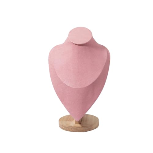 GSXLZ Schmuckständer 1pc Holz Mannequin Büste Halskette Display Stand Porträt Modell Hals Anhänger Schmuck Lagerung Rack Halter Fenster(M) von GSXLZ
