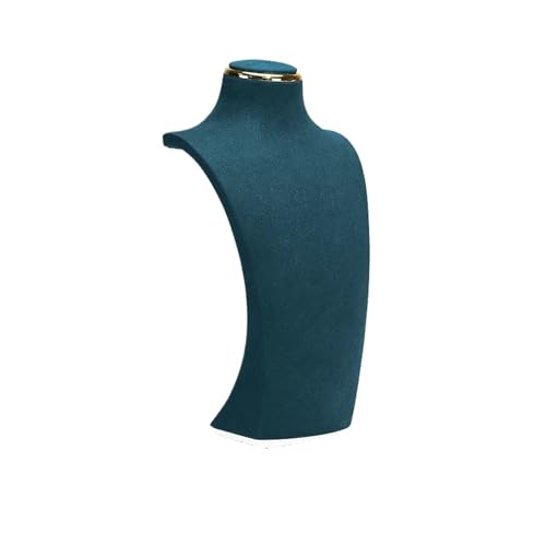 GSXLZ Schmuckständer Halsketten-Displayständer, Metall, Mikrofaser, Fenstermodell, Hals-Displayständer, Anhänger, for Aufhängen, Hals-Hals-Regal(Blue,M) von GSXLZ