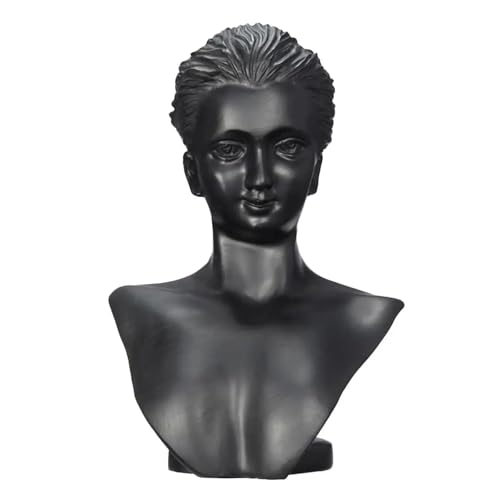 GSXLZ Schmuckständer Vintage Schwarz Harz Display Büste 3D Halskette Anhänger Schaufenster Ohrring Halskette Display GSXLZ Schmuckständer Vintage Schwarz Harz Display Büste 3D Halskette Anhänger Schaufenster Ohrring Halskette Display von GSXLZ