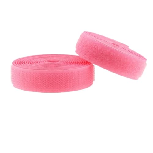 Klettband zum Nähen Buntes Klettverschlussband, nicht klebendes Klettband, Kabelbinder, DIY-Handwerk, Nähzubehör(Color:Pink) von GSXLZ