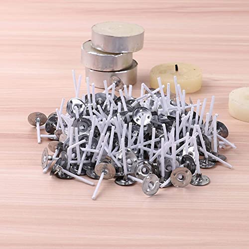500 Stück/2,5 cm Teelichtdochte, natürlicher Baumwolldocht mit Sockel, vorgewachster Kerzendocht für Teelichte, Kerzenherstellung, Weiß 500 Stück/2,5 cm Teelichtdochte, natürlicher Baumwolldocht mit Sockel, vorgewachster Kerzendocht für Teelichte, Kerzenherstellung, Weiß von GSXRB