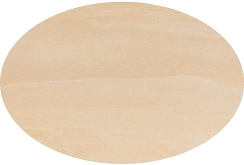 Ovaler Holzausschnitte, 26,7 x 16,5 cm, 5 Stück, unlackiertes Holz, ovale Form, unlackiertes ovales Holz (26,7 x 16,5 cm) von GSXRB