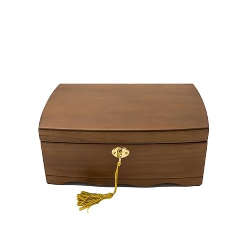 GSZCCZS Halsketten-Organizer, Massivholz, Schmuck-Organizer-Box mit Schloss, doppellagig, Schmuckkästchen für Damen, Ringe, Halsketten, Schmuckkästchen, Ohrringe, Schmuckkästchen GSZCCZS Halsketten-Organizer, Massivholz, Schmuck-Organizer-Box mit Schloss, doppellagig, Schmuckkästchen für Damen, Ringe, Halsketten, Schmuckkästchen, Ohrringe, Schmuckkästchen von GSZCCZS