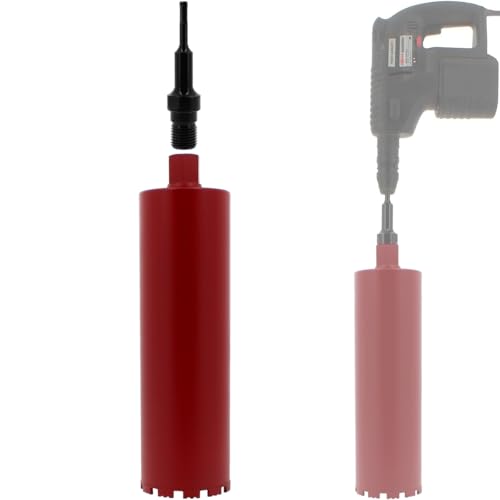Diamantbohrkrone Ø 127 mm mit Adapter für Bohrmaschine und SDS-plus-Bohrhammer von GT Market