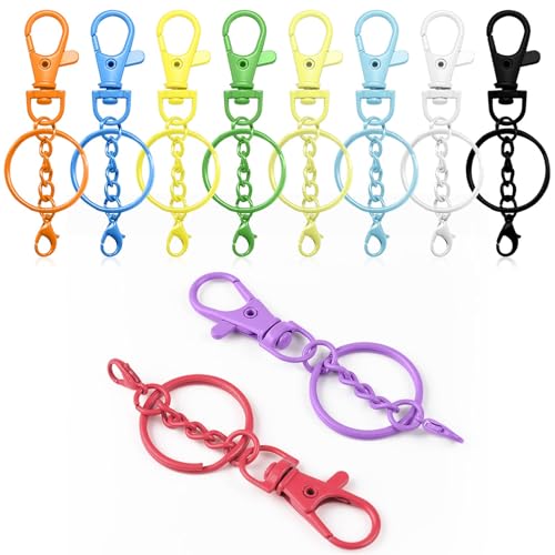 Schlüsselring Mit Kette,Schlüsselanhänger Selber Machen,Schlüsselringe Klein,30 Stück Schlüsselanhänger Zum Basteln,Schlüsselanhänger Ringe,Karabinerhaken mit Drehgelenk für DIY Schlüsselring Mit Kette,Schlüsselanhänger Selber Machen,Schlüsselringe Klein,30 Stück Schlüsselanhänger Zum Basteln,Schlüsselanhänger Ringe,Karabinerhaken mit Drehgelenk für DIY von GTDOOCE