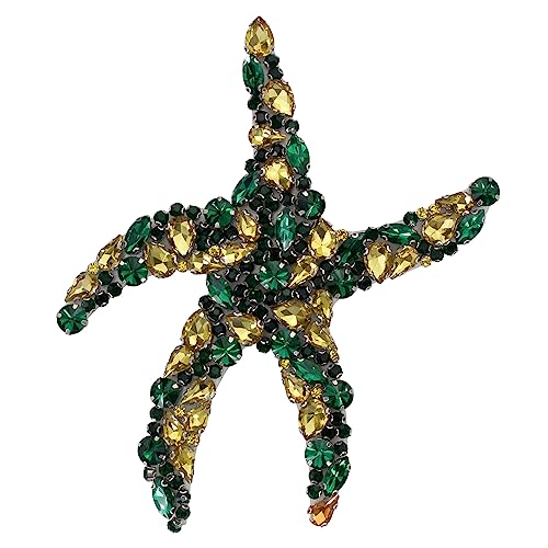Perlenapplikation Strass Seestern Patches Handgemachte Kristall Meer Stern Applikation Nähen auf Patches Nähen für DIY Applikation Kleidung Dekor 1 Stück (E) von GTDoitt