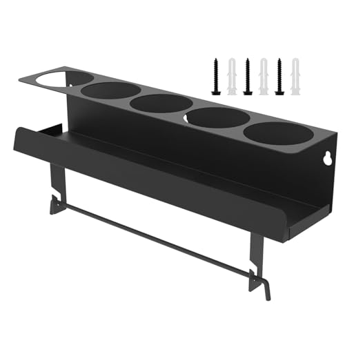 GTFYUDGH 43x9,6cm Spraydosen Wandregal, Dosenhalter Für Sprühflaschen, Spraydosenhalter, Kohlenstoffstahl Sprühdosenhalter, Wandregal Mit 5 Löchern Für Papierhandtücher, Aerosolbehälter GTFYUDGH 43x9,6cm Spraydosen Wandregal, Dosenhalter Für Sprühflaschen, Spraydosenhalter, Kohlenstoffstahl Sprühdosenhalter, Wandregal Mit 5 Löchern Für Papierhandtücher, Aerosolbehälter von GTFYUDGH