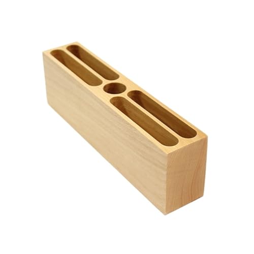 GTGXZX Visitenkartenetui Visitenkartenhalter Aus Holz, Visitenkartenhalter, Visitenkartenbox, Etikett, Rezeption, Aufbewahrungsbox Bürobedarf(Natural) von GTGXZX