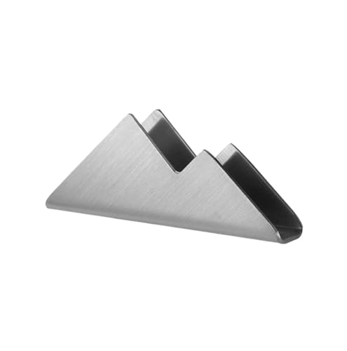 GTGXZX Visitenkartenetui Visitenkartenhalter for Den Schreibtisch, Desktop-Geschäftsnamenskartenetui, Organizer, Ständer In Bergform Bürobedarf(Silver) von GTGXZX