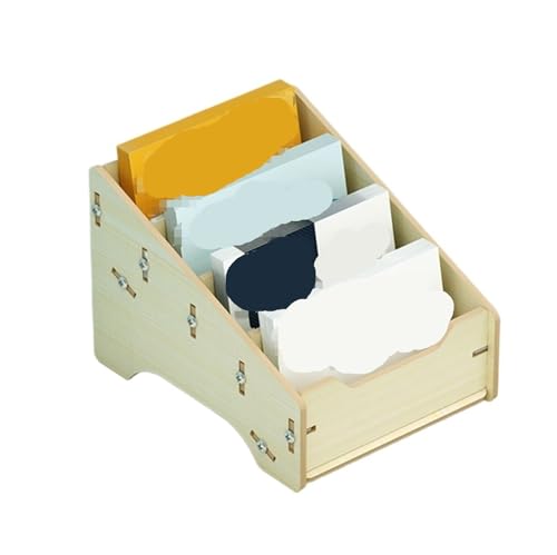GTGXZX Visitenkartenetui Visitenkartenhalter for Den Schreibtisch, Visitenkartenständer, Desktop-Visitenkartenhalter Bürobedarf(Beige) von GTGXZX