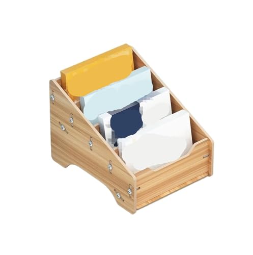 GTGXZX Visitenkartenetui Visitenkartenhalter for Den Schreibtisch, Visitenkartenständer, Desktop-Visitenkartenhalter Bürobedarf(Brown) von GTGXZX