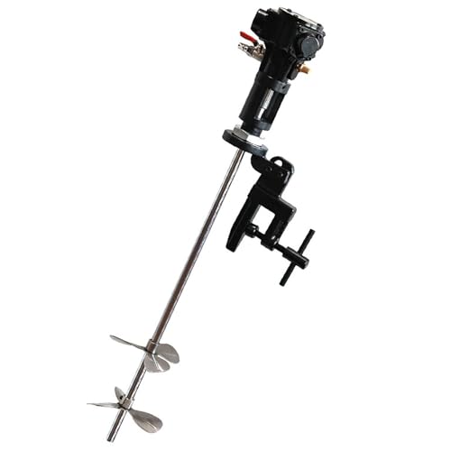 GTHTUHFD 50 Gallonen Pneumatischer Farbmischer, Tankfass-Trommelmischer Mit Klemmmontage, Pneumatische Automatische Mischmaschine, Drehmoment 0–64 Nm, Geschwindigkeit 2500 U/Min, von GTHTUHFD