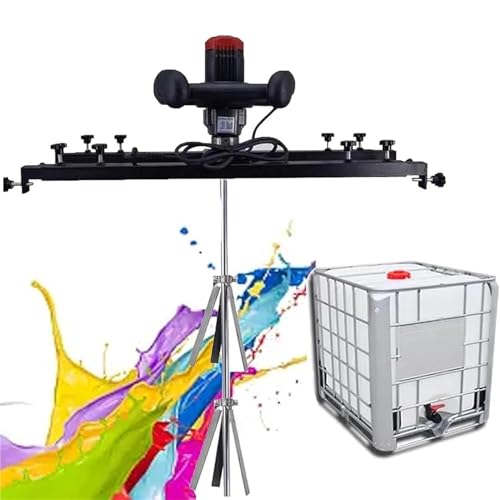 GTHTUHFD Kommerzieller Fassrührer, 3280 W Elektrische IBC-Tankmischmaschine, IBC-Farbmischer, Mit Halterung, Klappbarem Propeller, Für Tintenlöser-Rührwerk, Teleskopbereich 65–125, von GTHTUHFD