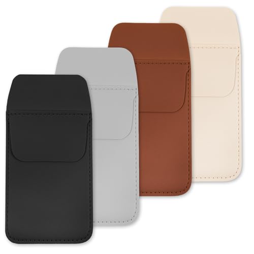 GTILE Mehrfarbiger PU-Leder-Taschenschutz, Stift-Organizer für Hemden, Labormäntel, Hosen, Mehrzweck-Stiftehalter für Damen, Herren, Krankenschwestern, 4 Stück (mehrfarbig) von GTILE