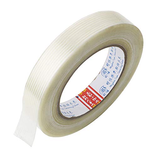 GTIWUNG 1 Stück Filament Verstärktes, 20mm x 50m Filament-Klebeband Glasfaserverstärkt Packband, Filamentband Filament Klebeband Fadenverstärkt, Filament Umreifungsband von GTIWUNG