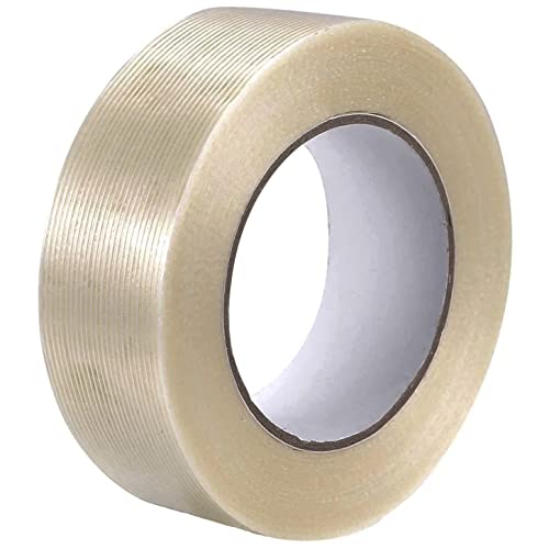 GTIWUNG Filament Verstärktes, 30mm x 50m Filament-Klebeband Glasfaserverstärkt Packband, Filamentband Filament Klebeband Fadenverstärkt, Filament Umreifungsband von GTIWUNG