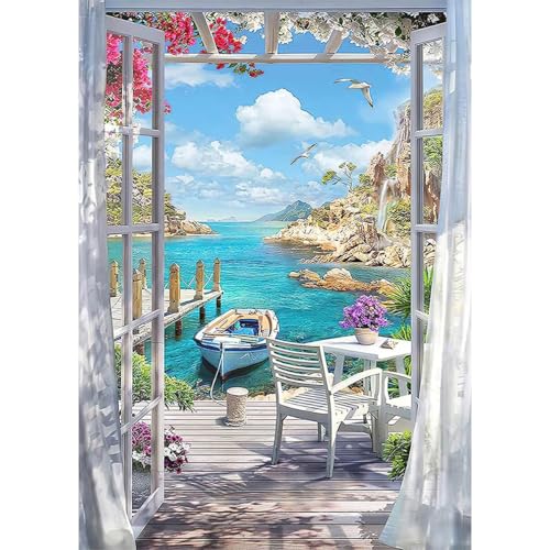 GTJEOI Diamond painting, 30 x 40cm Diamond Painting Erwachsene, Diamant Painting Bilder Blumen Strand, 5D Diamond Painting, DIY Mosaikherstellung Bastelset, Home Wand Dekor für Haus Wanddeko GTJEOI Diamond painting, 30 x 40cm Diamond Painting Erwachsene, Diamant Painting Bilder Blumen Strand, 5D Diamond Painting, DIY Mosaikherstellung Bastelset, Home Wand Dekor für Haus Wanddeko von GTJEOI