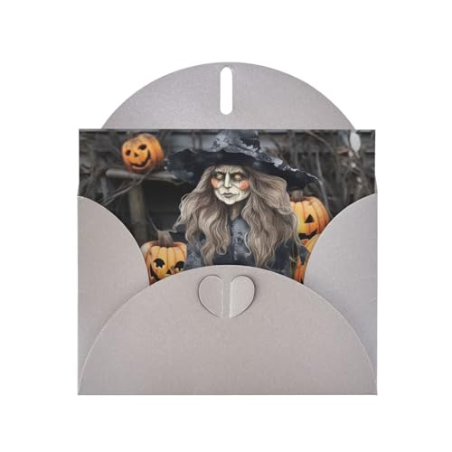 GTKSYNVE Lustige Halloween-Dekoration, Hexen-Grußkarte mit Umschlägen, für alle Anlässe, blanko, 10,2 x 15,2 cm, Notizkarten mit Umschlägen, personalisierte Geburtstagskarte GTKSYNVE Lustige Halloween-Dekoration, Hexen-Grußkarte mit Umschlägen, für alle Anlässe, blanko, 10,2 x 15,2 cm, Notizkarten mit Umschlägen, personalisierte Geburtstagskarte von GTKSYNVE