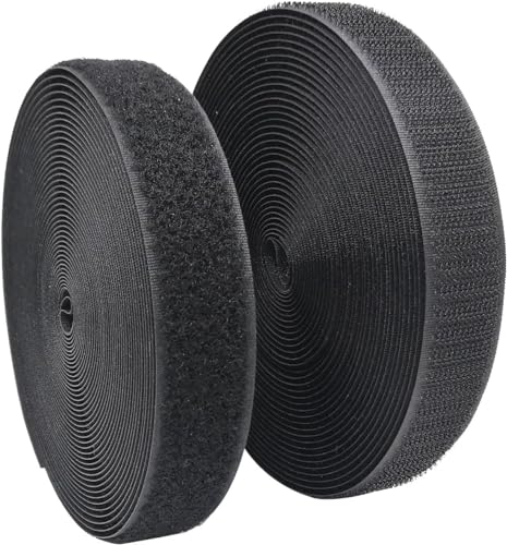 GTLAOGS Klettband zum Nähen Set (Hakenband + Flauschband), klettverschluss zum nähen in Industriequalität aus Nylon-Polyester, 25 mm x 8 m für Kleidung & Heimtextilien, Handwerk DIY und Nähen Projekte von GTLAOGS