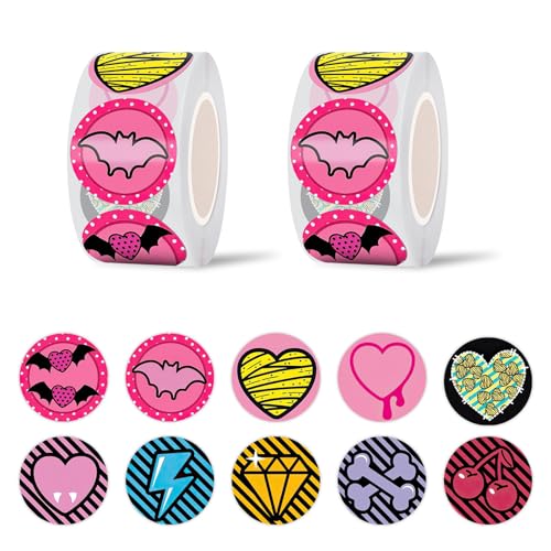 GTOTd Cartoon High School Sticker Aufkleber (1000 Stück) Monster Belohnungssticker fur Teens, Labels Gift Pack Wrap, Geschenke Deko für Laptop Wasserflasche von GTOTd