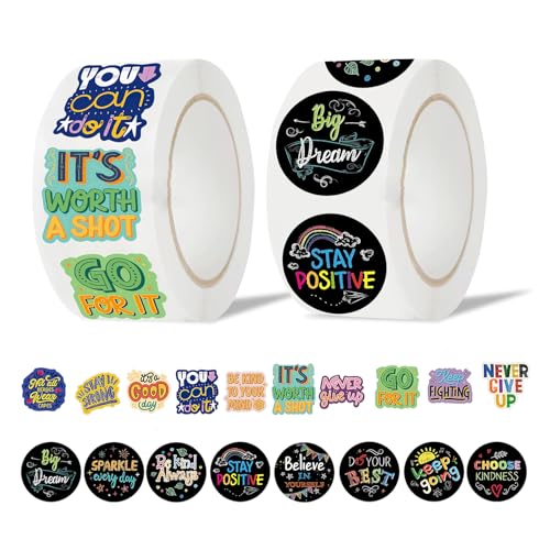 GTOTd Motivational Reward Sticker Aufkleber (1000 Stück) Belohnungssticker Belohnungssystem fur Lehrer Schülerinnen, Labels Gift Pack Wrap, Geschenke Deko für Laptop Wasserflasche von GTOTd