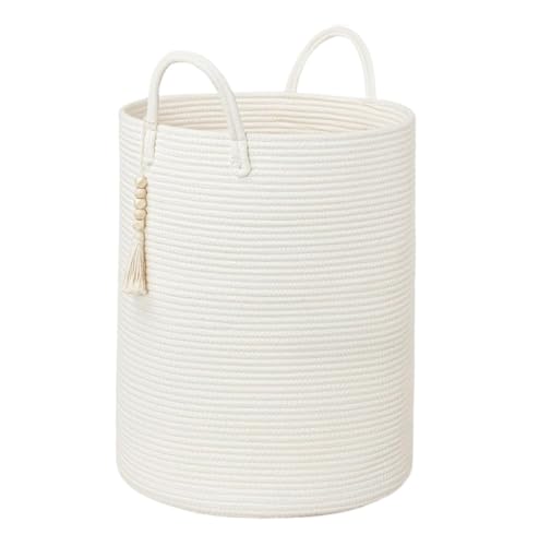 Wäschesammler Wäschetonne Wäschekorb Aus Juteseil, Gewebter, Kleideraufbewahrungskorb Für Decken, Waschküche, Organisation Im Schlafzimmer Laundry Basket(D) von GTOULHH