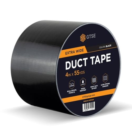 GTSE - Gewebeband Schwarz - 100 mm x 50 m - strapazierfähiges Panzerband - wasserdichtes Klebeband zum Reparieren, Befestigen, Bündeln, Verstärken und Abdichten - 1 Rolle GTSE - Gewebeband Schwarz - 100 mm x 50 m - strapazierfähiges Panzerband - wasserdichtes Klebeband zum Reparieren, Befestigen, Bündeln, Verstärken und Abdichten - 1 Rolle von GTSE