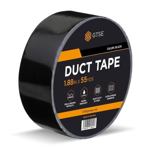 GTSE - Gewebeband Schwarz - 48 mm x 50 m - strapazierfähiges Panzerband - wasserdichtes Klebeband zum Reparieren, Befestigen, Bündeln, Verstärken und Abdichten, 1 Rolle GTSE - Gewebeband Schwarz - 48 mm x 50 m - strapazierfähiges Panzerband - wasserdichtes Klebeband zum Reparieren, Befestigen, Bündeln, Verstärken und Abdichten, 1 Rolle von GTSE