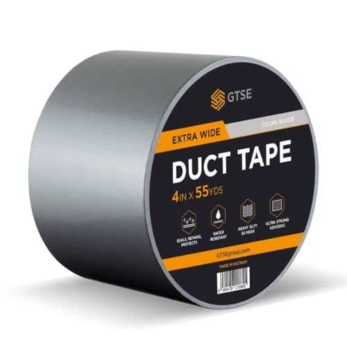 GTSE - Gewebeband Silber - 100 mm x 50 m - strapazierfähiges Panzerband - wasserdichtes Klebeband zum Reparieren, Befestigen, Bündeln, Verstärken und Abdichten - 1 Rolle GTSE - Gewebeband Silber - 100 mm x 50 m - strapazierfähiges Panzerband - wasserdichtes Klebeband zum Reparieren, Befestigen, Bündeln, Verstärken und Abdichten - 1 Rolle von GTSE