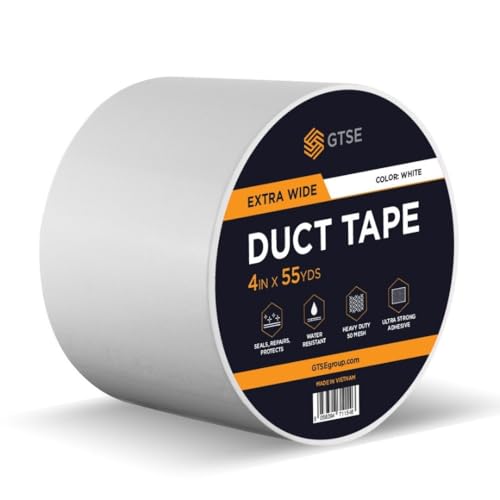 GTSE - Gewebeband Weiß - 100 mm x 50 m - strapazierfähiges Panzerband - wasserdichtes Klebeband zum Reparieren, Befestigen, Bündeln, Verstärken und Abdichten - 1 Rolle GTSE - Gewebeband Weiß - 100 mm x 50 m - strapazierfähiges Panzerband - wasserdichtes Klebeband zum Reparieren, Befestigen, Bündeln, Verstärken und Abdichten - 1 Rolle von GTSE