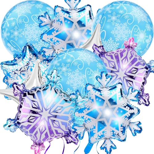 Schneeflocken Deko Luftballon, 14 PCS Schneeflocke Weihnachtsballons, Snowflake Luftballon, Schneeflocke Folien Ballon, Geburtstag Luftballons Mädchen für Weihnachten, Winterdekoration Schneeflocken Deko Luftballon, 14 PCS Schneeflocke Weihnachtsballons, Snowflake Luftballon, Schneeflocke Folien Ballon, Geburtstag Luftballons Mädchen für Weihnachten, Winterdekoration von GTYARYUA