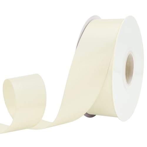 GTYBOVA Satinband 40mm X 45m Elfenbein Schleifenband Dekoband Bänder zum Basteln Stoffbänder für Hochzeit Taufe Und Geburtstagsgeschenk GTYBOVA Satinband 40mm X 45m Elfenbein Schleifenband Dekoband Bänder zum Basteln Stoffbänder für Hochzeit Taufe Und Geburtstagsgeschenk von GTYBOVA