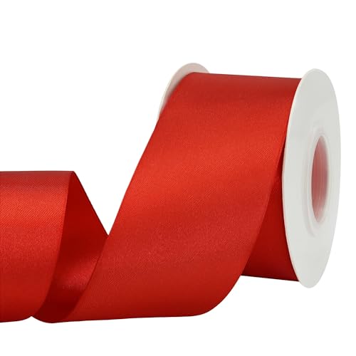 GTYBOVA Satinband 50mm X 23m Rot Schleifenband Dekoband Bänder zum Basteln Stoffbänder für Hochzeit Taufe Und Geburtstagsgeschenk GTYBOVA Satinband 50mm X 23m Rot Schleifenband Dekoband Bänder zum Basteln Stoffbänder für Hochzeit Taufe Und Geburtstagsgeschenk von GTYBOVA