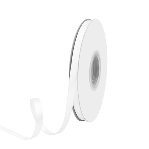 GTYBOVA Satinband 6mm X 91m Weiß Schleifenband Dekoband Bänder zum Basteln Stoffbänder für Hochzeit Taufe Und Geburtstagsgeschenk GTYBOVA Satinband 6mm X 91m Weiß Schleifenband Dekoband Bänder zum Basteln Stoffbänder für Hochzeit Taufe Und Geburtstagsgeschenk von GTYBOVA