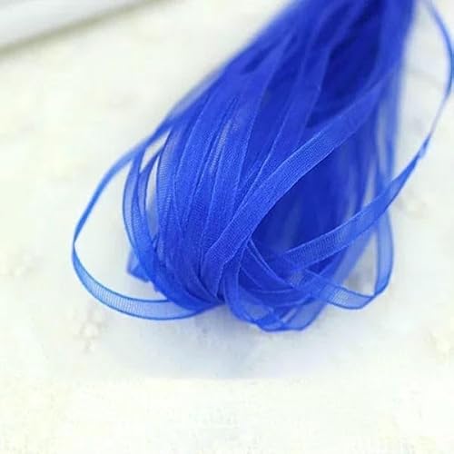 (40 Meter/Los) 1/8 '' (3,0 mm) Organzabänder Hochzeit Weihnachtsdekoration Geschenkbänder Handarbeit DIY-Blau von GTYFRD