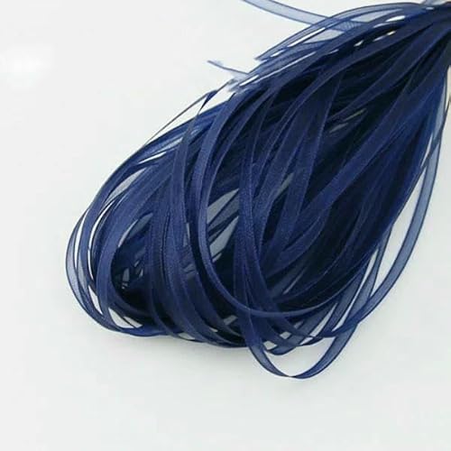 (40 Meter/Los) 1/8 '' (3,0 mm) Organzabänder Hochzeit Weihnachtsdekoration Geschenkbänder Handarbeit DIY-Dunkelblau von GTYFRD