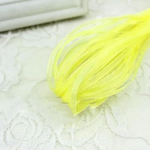 (40 Meter/Los) 1/8 '' (3,0 mm) Organzabänder Hochzeit Weihnachtsdekoration Geschenkbänder Handarbeit DIY-Gelb von GTYFRD