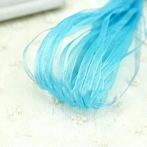 (40 Meter/Los) 1/8 '' (3,0 mm) Organzabänder Hochzeit Weihnachtsdekoration Geschenkbänder Handarbeit DIY-HELLBLAU von GTYFRD