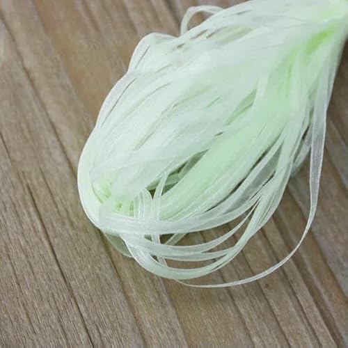 (40 Meter/Los) 1/8 '' (3,0 mm) Organzabänder Hochzeit Weihnachtsdekoration Geschenkbänder Handarbeit DIY-Hellgrün von GTYFRD