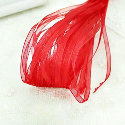 (40 Meter/Los) 1/8 '' (3,0 mm) Organzabänder Hochzeit Weihnachtsdekoration Geschenkbänder Handarbeit DIY-Rot von GTYFRD