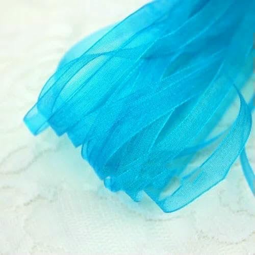 (40 Meter/Los) 1/8 '' (3,0 mm) Organzabänder Hochzeit Weihnachtsdekoration Geschenkbänder Handarbeit DIY-Seeblau von GTYFRD