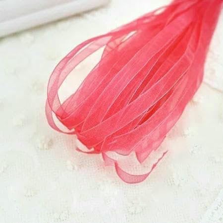 (40 Meter/Los) 1/8 '' (3,0 mm) Organzabänder Hochzeit Weihnachtsdekoration Geschenkbänder Handarbeit DIY-Wassermelonenrot von GTYFRD